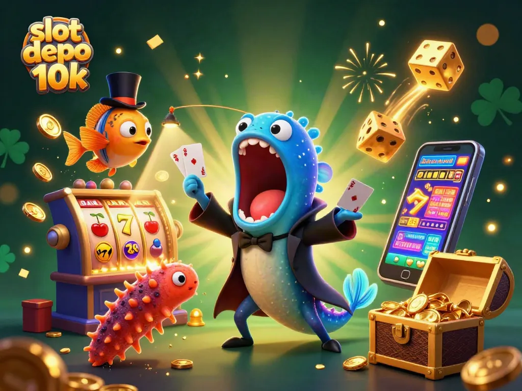 Experience the excitement of slot depo 10k with vibrant jackpot visuals in a magical underwater scene.