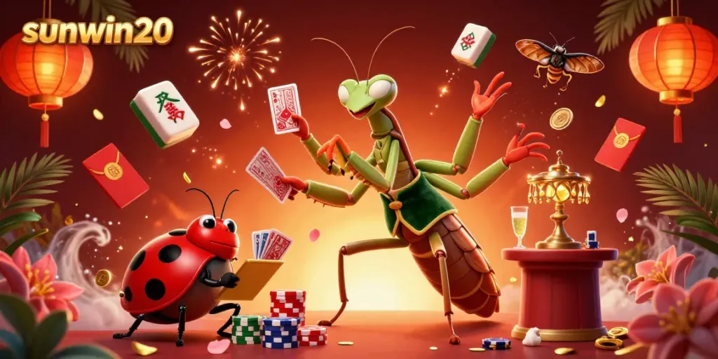 Experience the thrilling online gaming atmosphere with sunwin20 featuring whimsical characters and vibrant 3D elements.