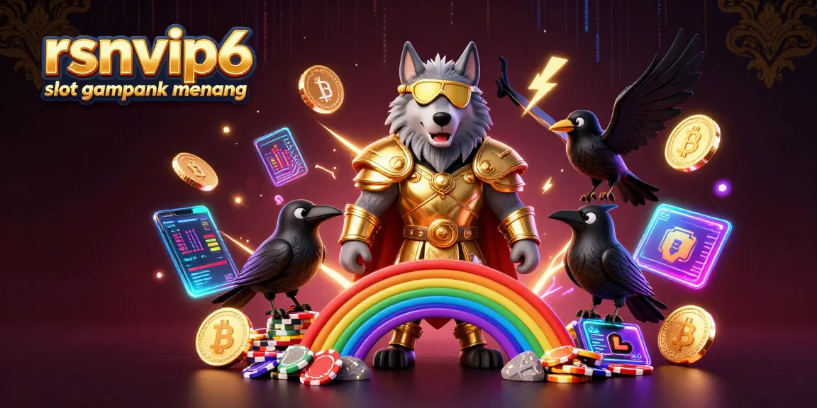 Experience excitement with rsnvip6 slot gampang menang in an electrifying 3D casino scene.