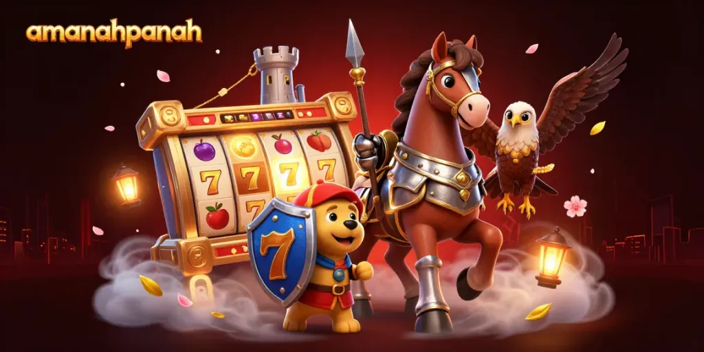 Menangkan hadiah slot gacor di amanahpanah dengan karakter menarik dalam suasana kasino yang megah.
