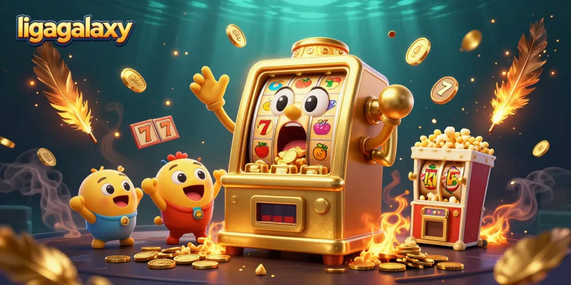 Gim slot ligagalaxy menyenangkan dengan slot mesin, koin emas dan kegembiraan.