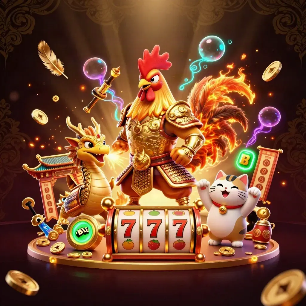 Ayam samurai, naga kecil, dan kucing keberuntungan di tengah ledakan emas kasino.