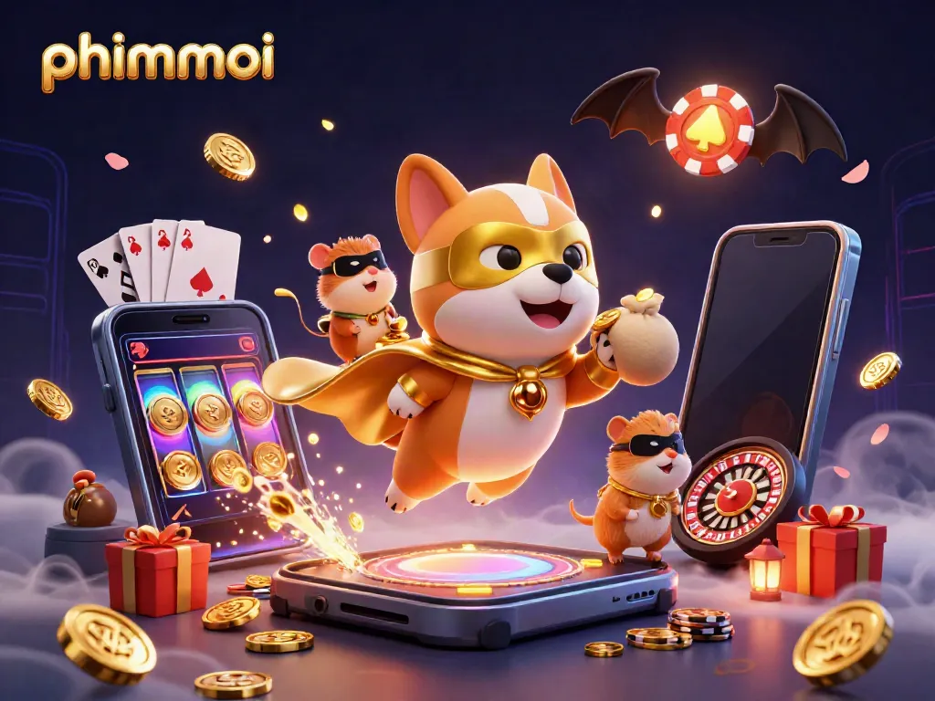 Engage in exciting gameplay with phimmoi as a superhero dog and sidekick hamster explore the vibrant casino world.