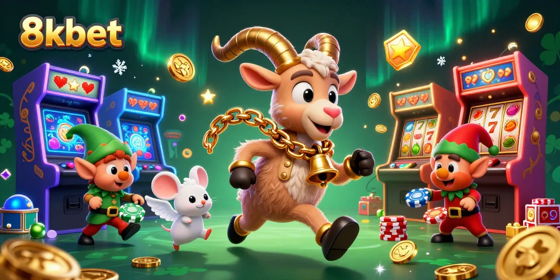 Experience the thrill of 8xbet casino with Krampus, angel mouse, and elf gremlins in action!