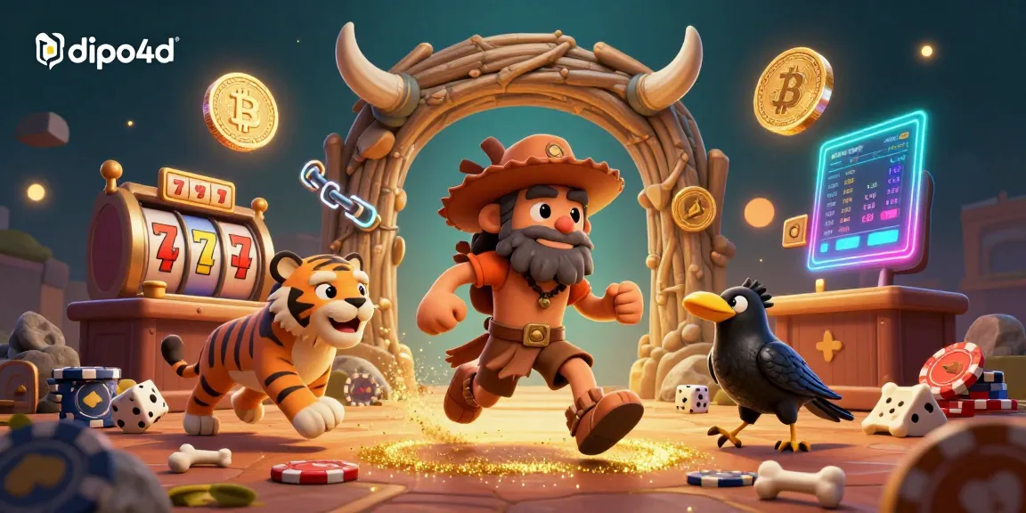 Dive into dipo4d's prehistoric casino adventure with unique slot reels and vibrant 3D animation.