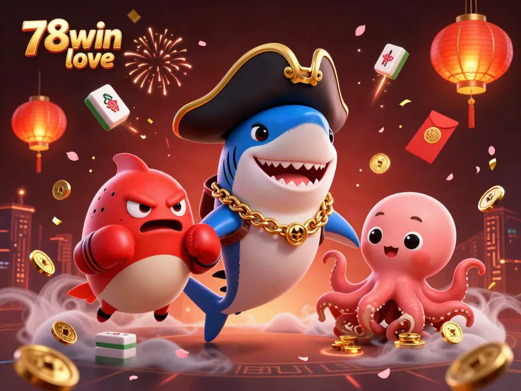 Engage with thrilling adventures in 78win love, featuring whimsical characters and vibrant casino elements.