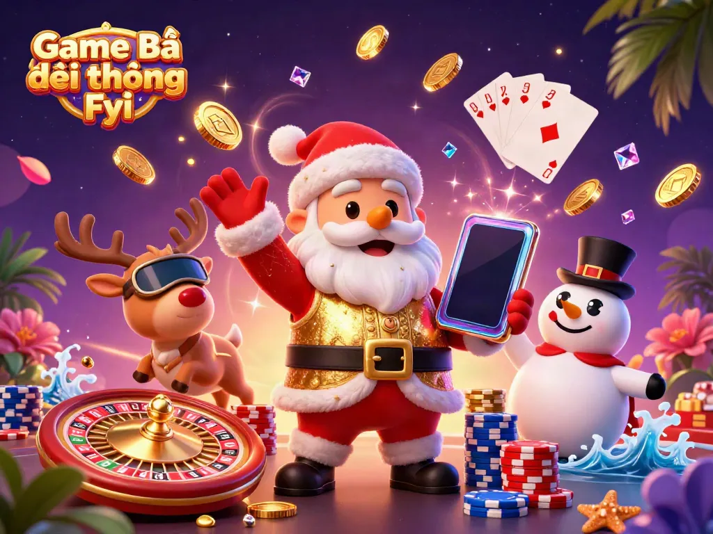 Spin the reels and enjoy the festive excitement of Game Bài Đổi Thưởng Fyi with Santa and friends!
