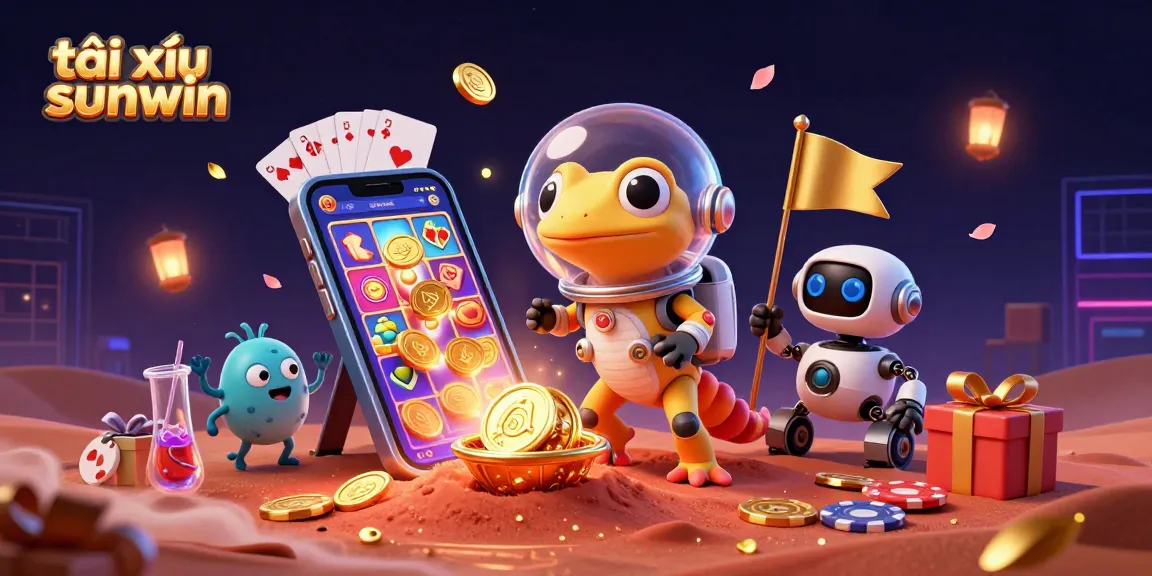 Engage in vibrant gameplay with tài xỉu sunwin amidst a cosmic casino adventure.