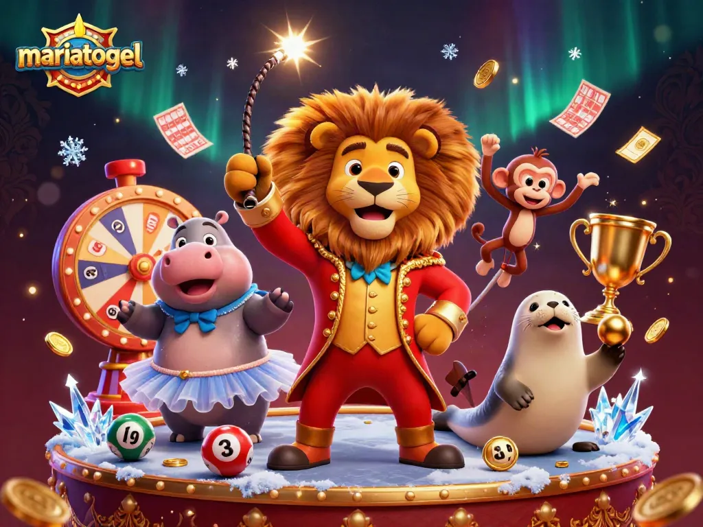 Experience thrilling wins with mariatogel featuring lottery balls and sparkling prizes in vibrant colors.