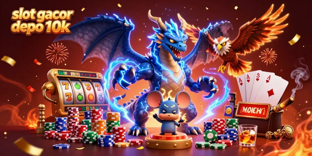 Mainkan slot gacor depo 10k dengan simbol keberuntungan dan fitur menarik yang meningkatkan peluang menang di permainan ini.