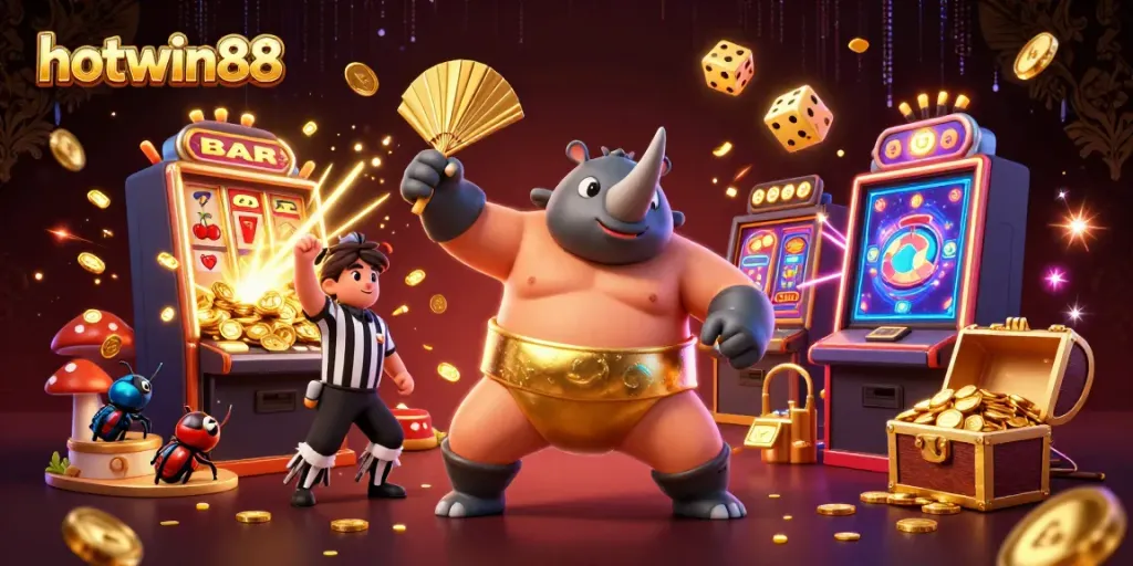 Permainan slot online HOTWIN88 yang menarik dengan banyak koin berjatuhan