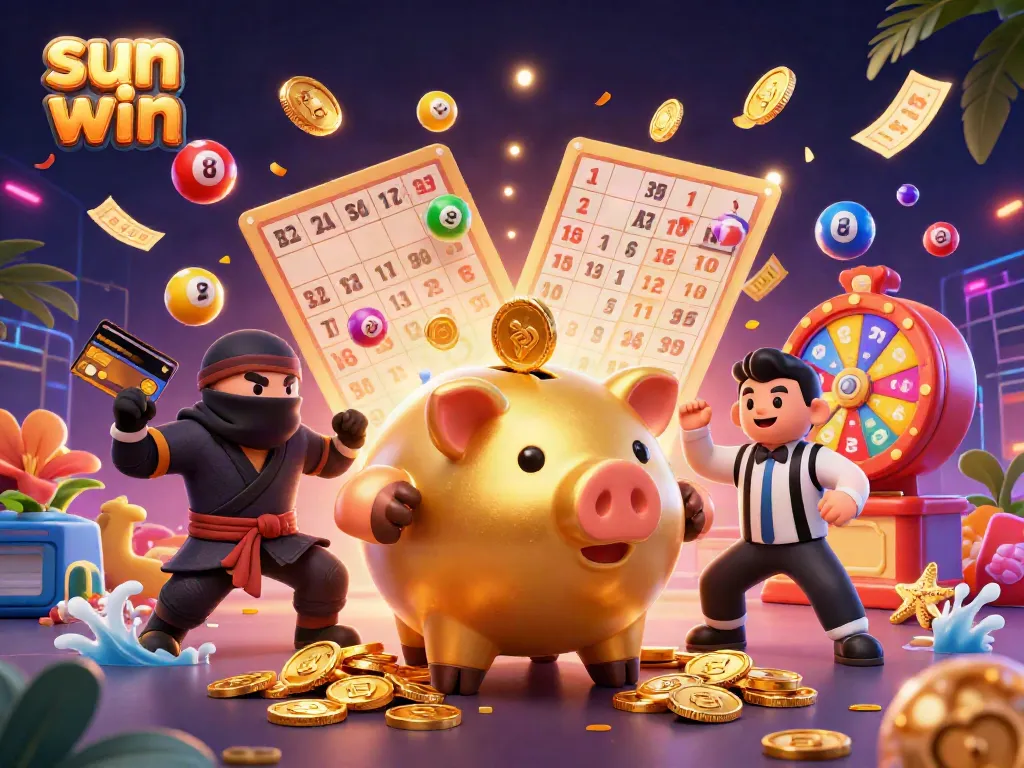 Experience exciting gameplay with the sun win gaming characters in a vibrant casino scene filled with colorful elements.