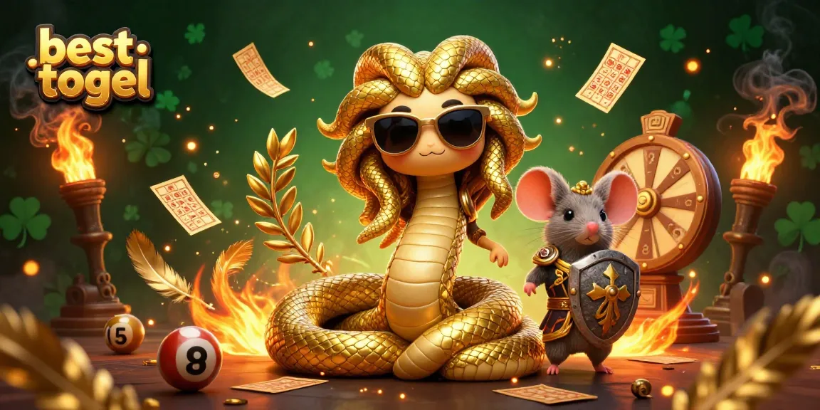 Experience excitement with besttogel illustrated characters playing bingo amidst golden decorations.