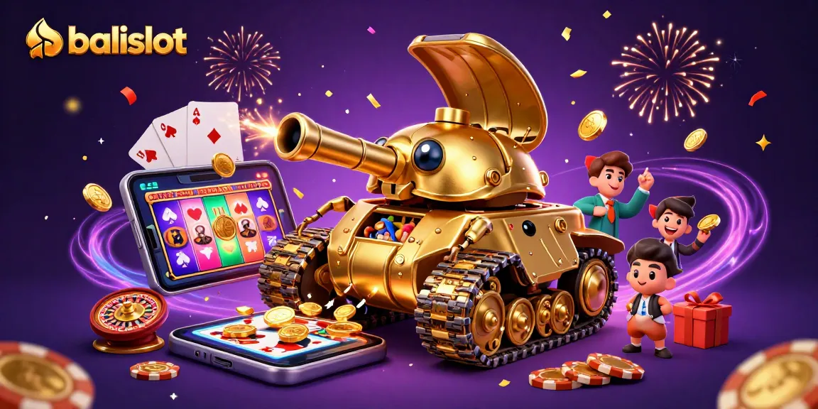 Menangkan hadiah di balislot dengan kasino mini dalam tank emas yang meriah.