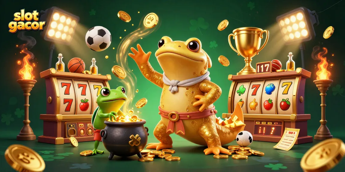Permainan slot gacor yang menggambarkan alkemis dan koin emas dalam ilustrasi menarik
