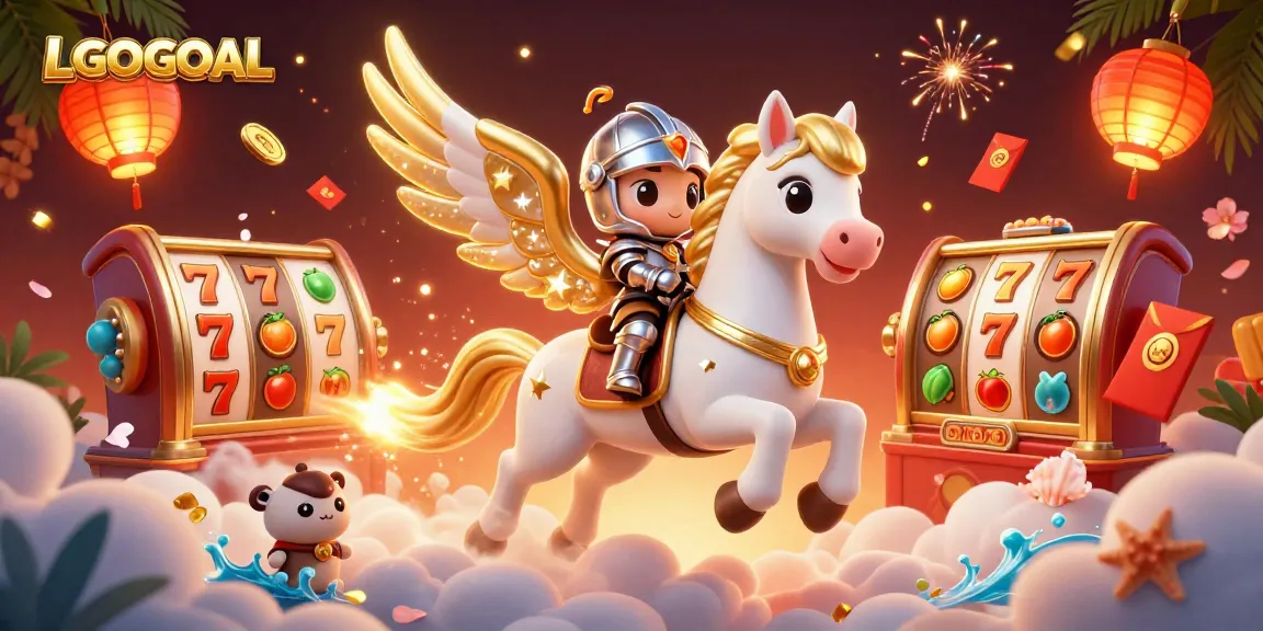 Engage with LGOGOAL's vibrant slots experience featuring dynamic slot reels and a magical scene