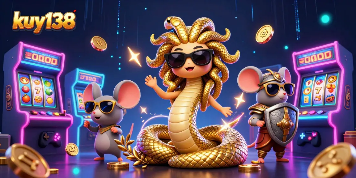 Permainan slot kuy138 memikat dengan Medusa dan pemuda berbaju pelindung yang seru.