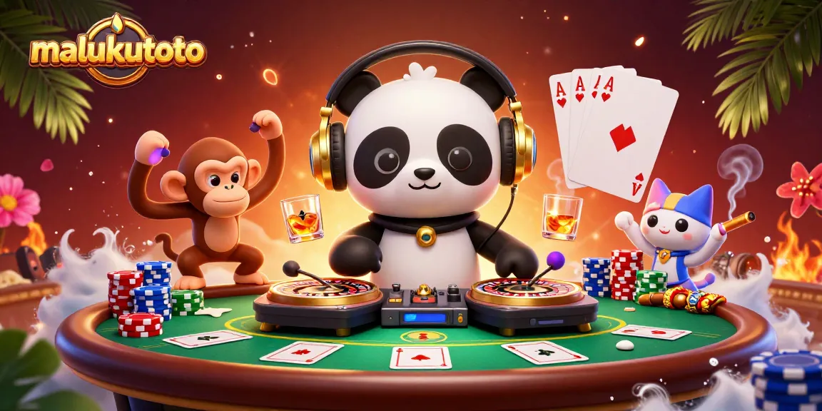 Malukutoto menghidupkan keseruan bermain judi dengan DJ panda, monyet breakdance, dan kucing raver di scene 3D!