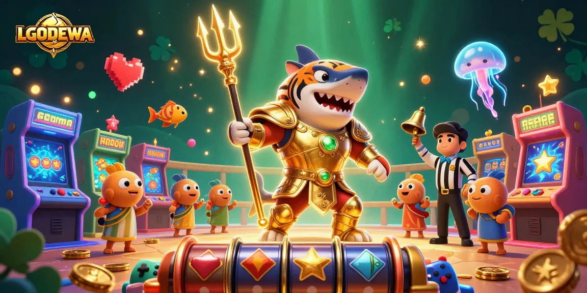 Experience thrilling wins at LGODEWA with vibrant slot games and energetic underwater characters.